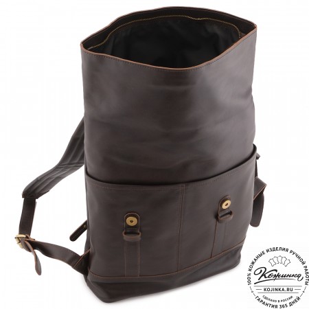  Кожаный рюкзак "Бэнжамин" (коричневый сиама) 